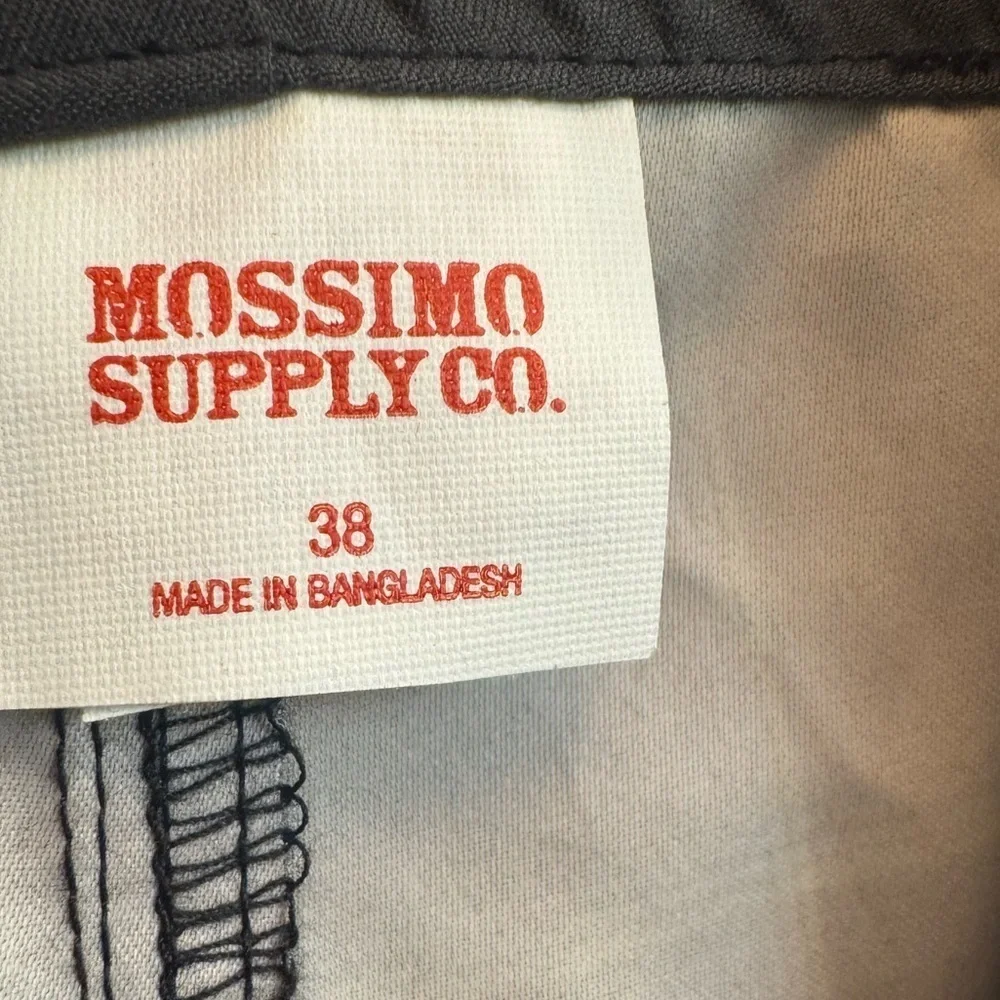 MOSSIMO SUPPLY CO plaid men’s bathing suit board shorts swimsuit size 38 green